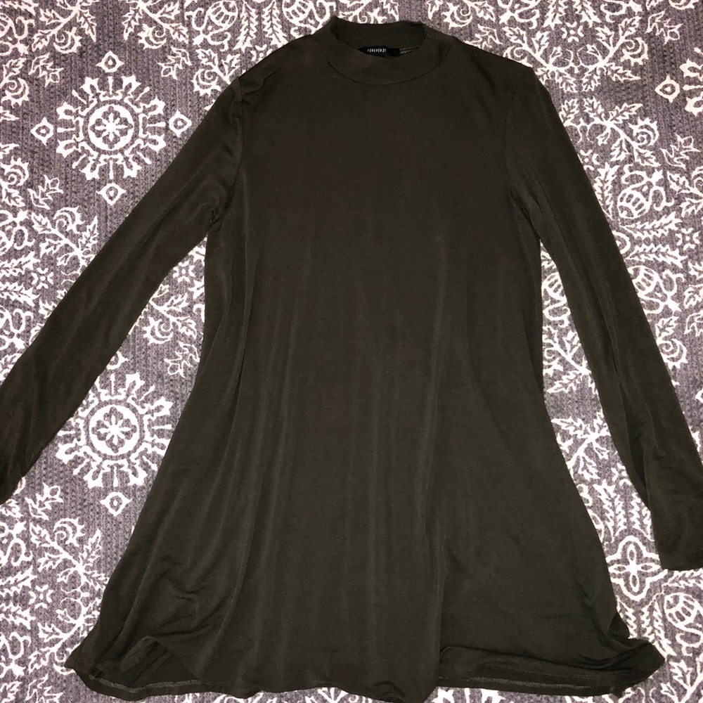 Forever 21 Green Tee Shirt Dress
